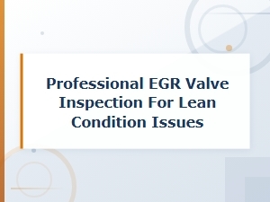 Professional Egr Valve Inspection for Lean Condition Issues